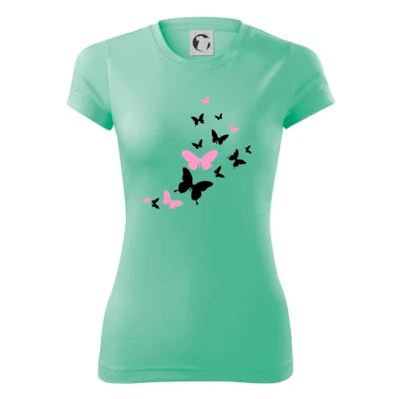 Motýle ružovo čierni