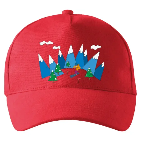 Lyžiar a farebné hory