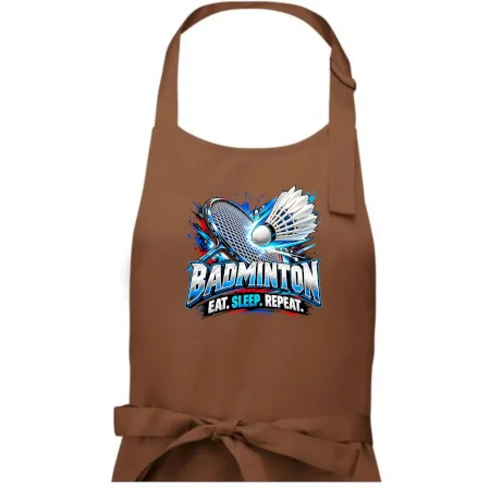 Bedmintonová raketa s košíčkom eat sleep repeat