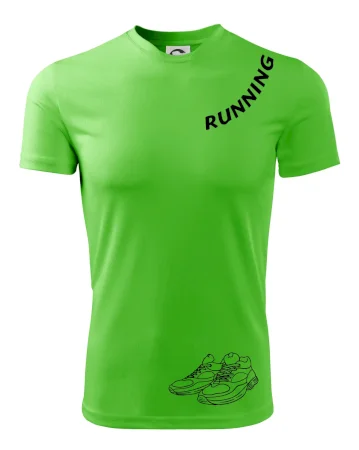 Running nápis šikmo