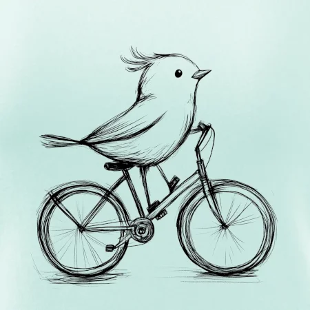 Vtáčik na bicykli