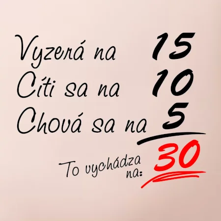 Vyzerá, cíti sa, chová sa - 30 rokov