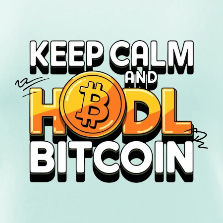 3D nápis Keep Calm and HODL Bitcoin