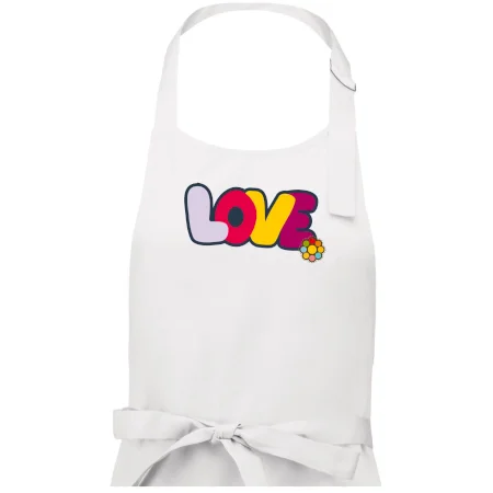 Love nápis s kvetinou