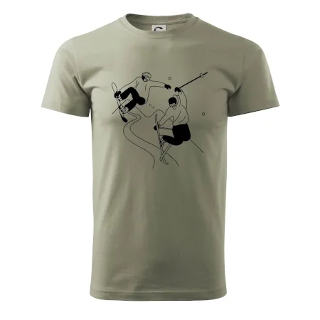 Lyžovanie - kreslené obrázok