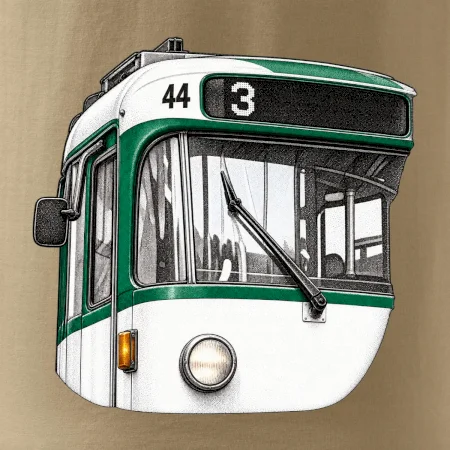 Detail čela T3R SLF tečkovaná perokresba