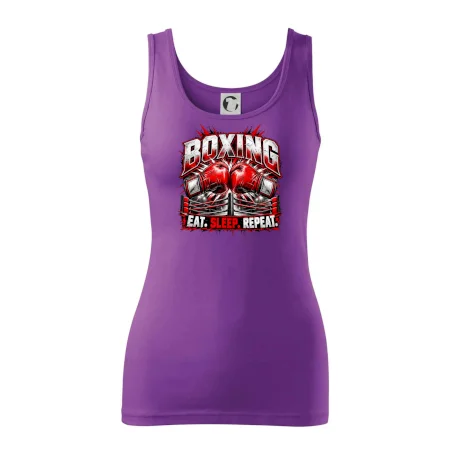 Boxerské rukavice v ringu eat sleep repeat