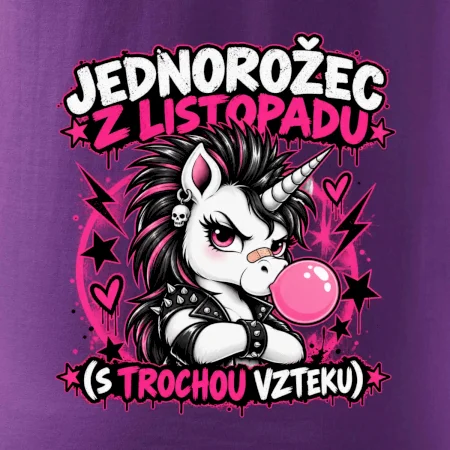 Novembrový punkový jednorožec s čírom