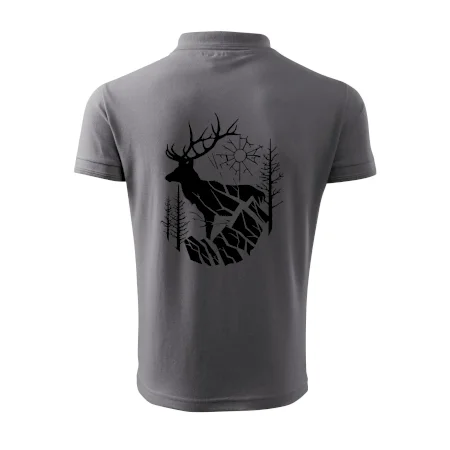 Jeleň v lese krivky