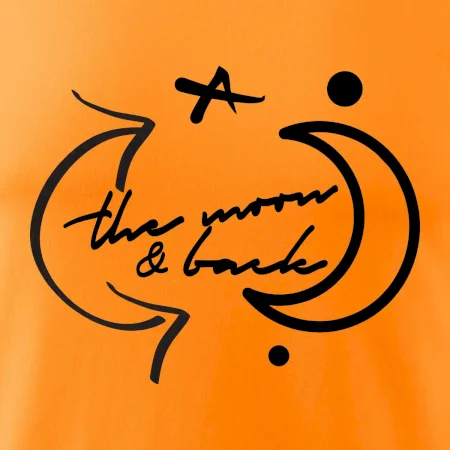 The moon and back