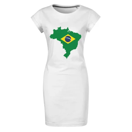 Brazília vlajka v mape