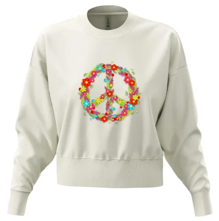Peace symbol červené kvety