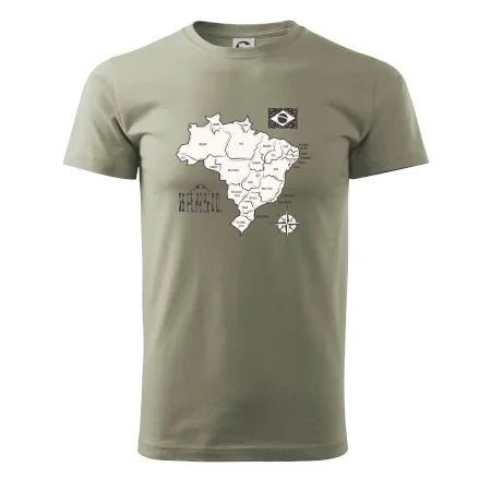 Brazília mapa s názvami regiónov