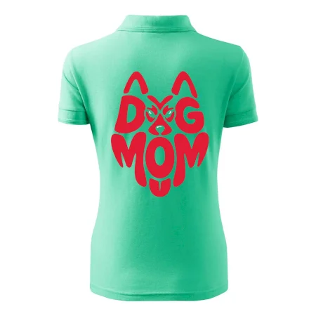 Dog mom nápis v hlavě