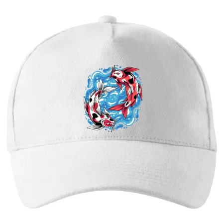 Yin & Yang Koi kapor - červený