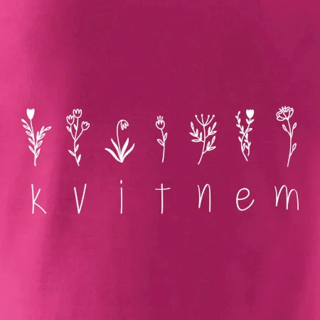Kvitnem - Nápis s kvetinami