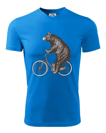 Medveď na bicykli