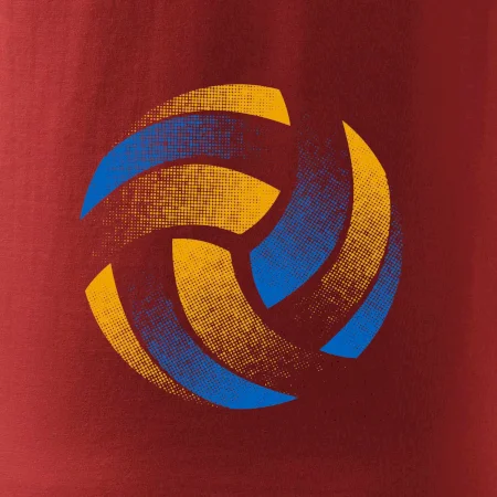 Volejbalová lopta raster farebný