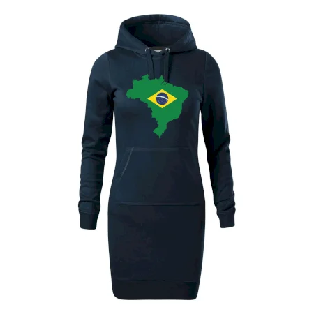 Brazília vlajka v mape