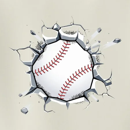 Baseball lopta v triku