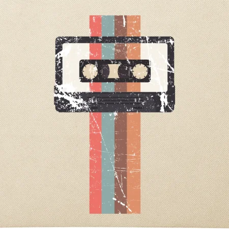 Retro kazeta - pruhy