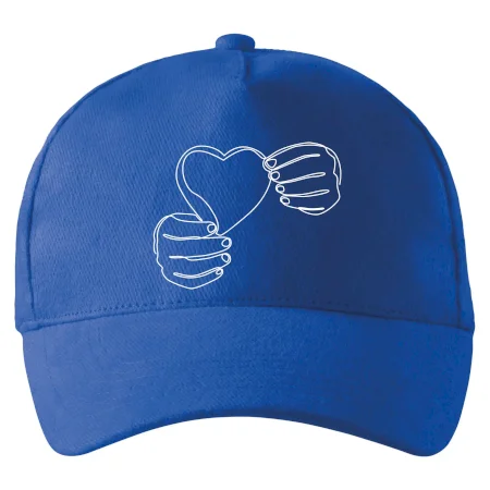 Ruka držiaca srdce jedným ťahom