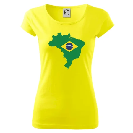 Brazília vlajka v mape