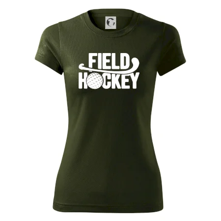Field hockey loptička a nápis