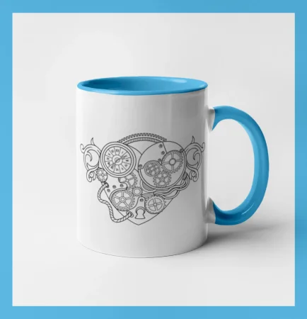 Steampunk srdce kreslené