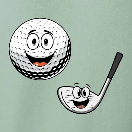 Parové tričko - Golfová palica a loptička