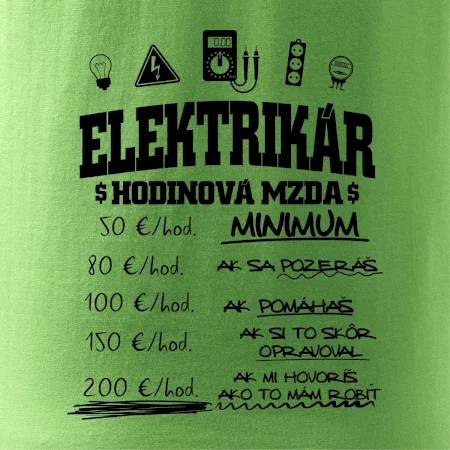 Hodinová mzda elektrikár