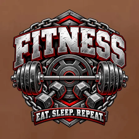Fitness činka a závažia eat sleep repeat