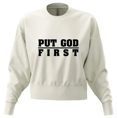 Put God first hrubý nápis