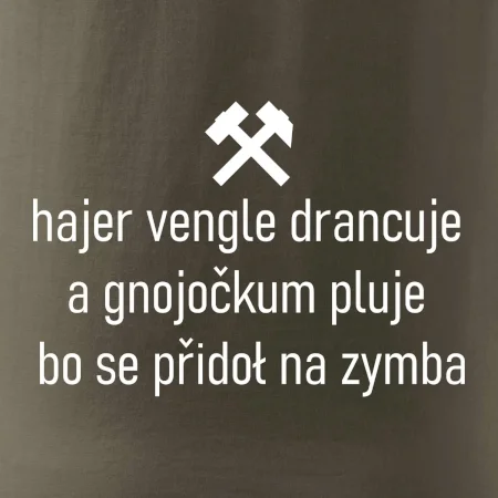 Hajer vengle drancuje a gnojočkum pluje bo se přidoł na zymba