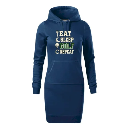 Eat sleep golf repeat typografie