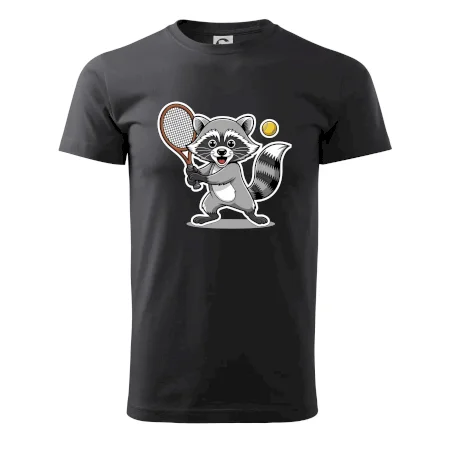 Mýval hrá tenis kreslený