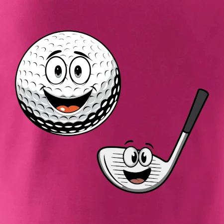 Parové tričko - Golfová palica a loptička