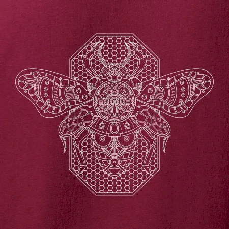 Steampunk včela čiernobiela