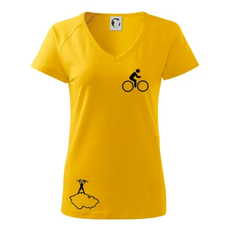 Mapa ČR + kolo na prsu