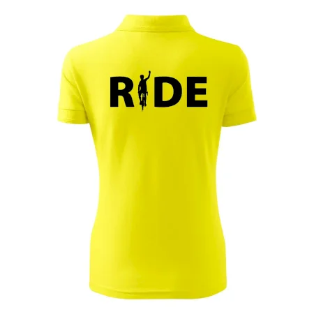 Ride - nápis s cyklistom