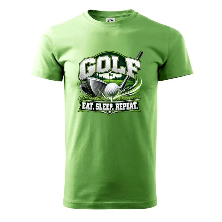 Golfová palica s loptičkou eat sleep repeat