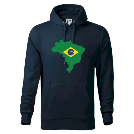 Brazília vlajka v mape