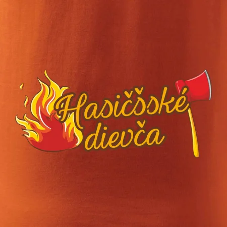 Hasičšské dievča oheň a sekera