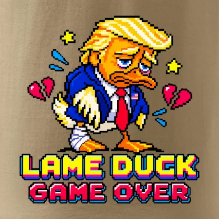 Trump lame duck pixel art game over