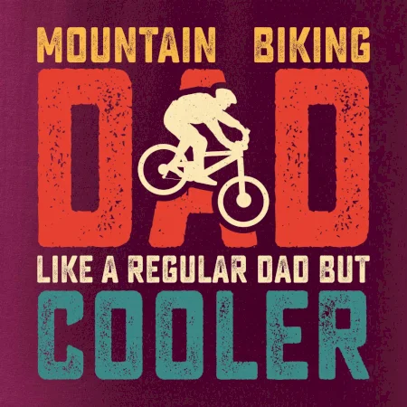 Mountain biking dad like a regular dad