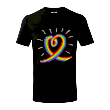 Srdce pride dúha kreslená