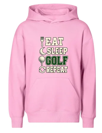 Eat sleep golf repeat typografie