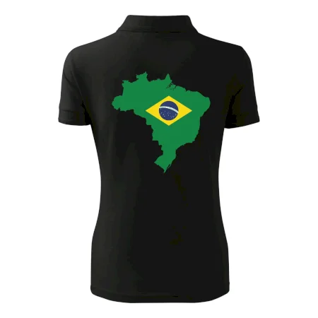 Brazília vlajka v mape