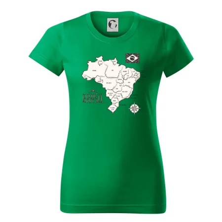 Brazília mapa s názvami regiónov