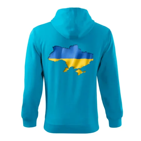 Ukrajina vlajka mapa